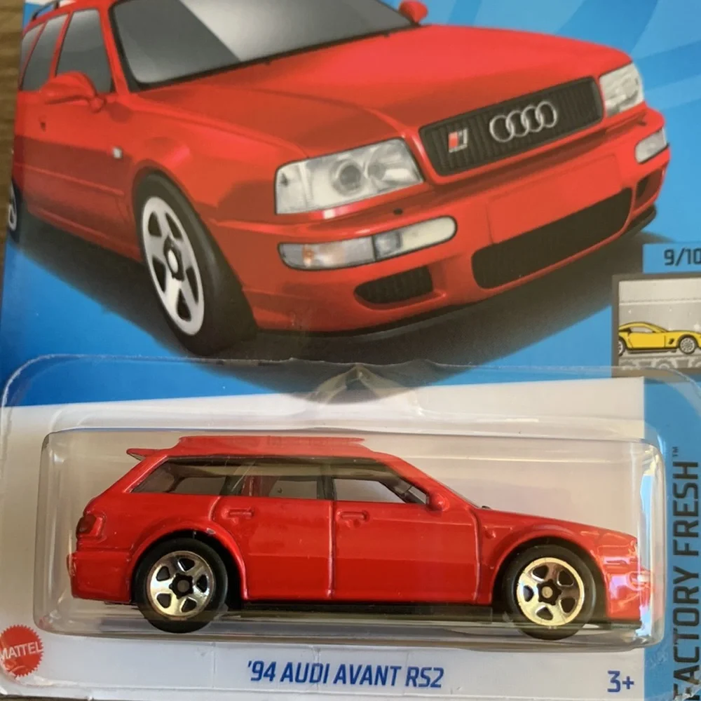 Hot Wheels Audi Avant RS2 Factory Fresh No Fuel Tank Door Red Station Wagon 2024